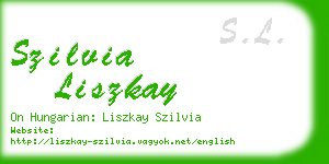 szilvia liszkay business card